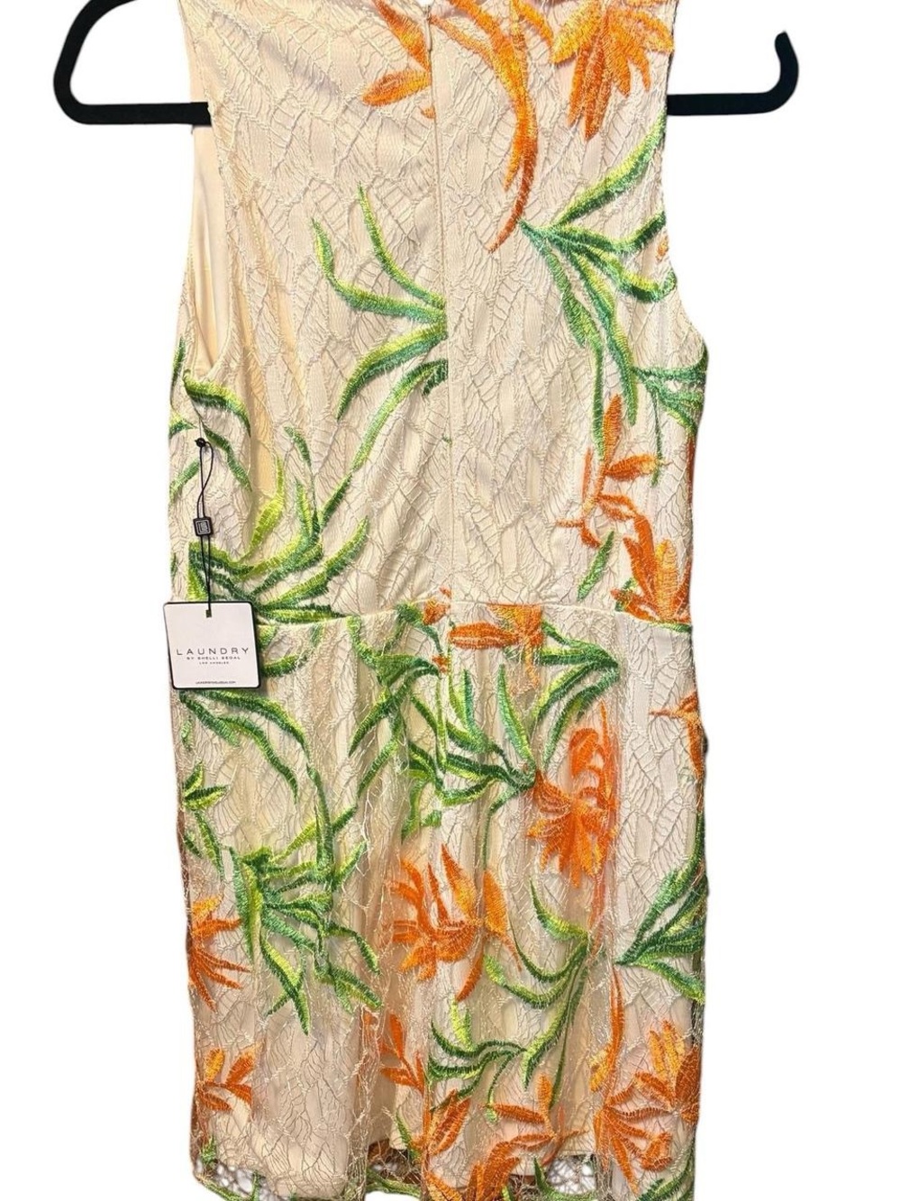 Laundry by Shelli Segal Embroidered Floral Mini Dress Tropical Size 4 NWT - Picture 6 of 6